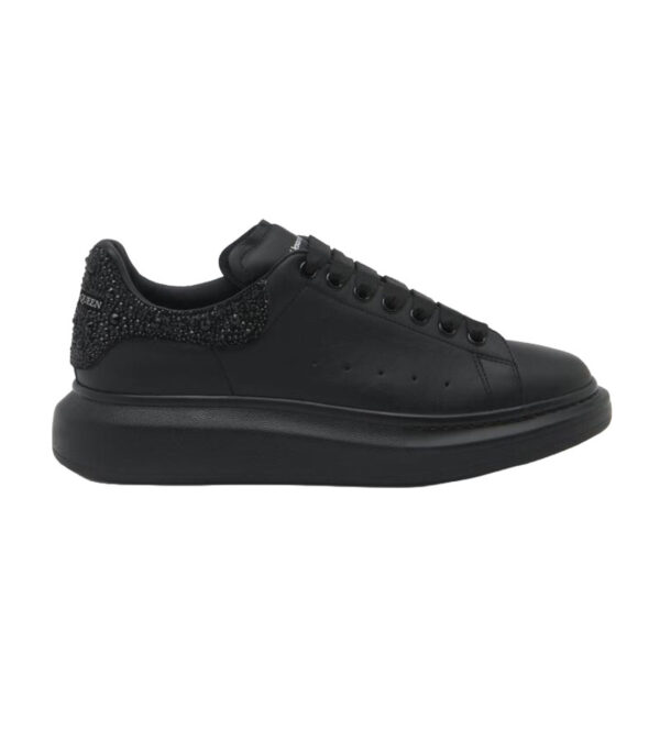 Mc Queen Oversized Calf Leather Crystal Black